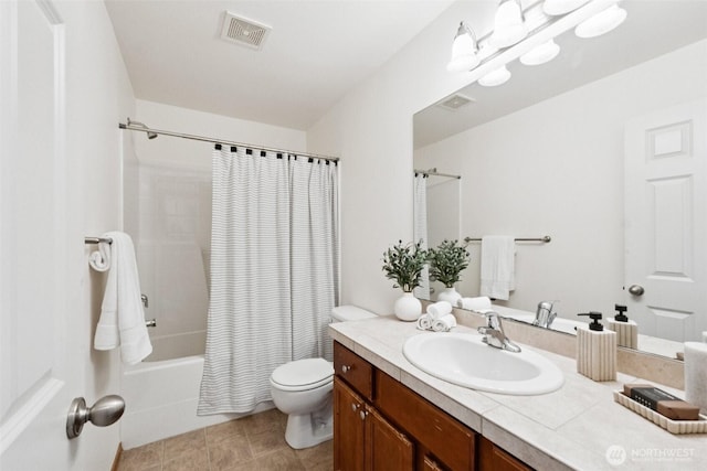 18231 2nd Pl W Unit A, Bothell, WA 98012 - full bathroom with vanity, shower / bath combo, and tile patterned flooring