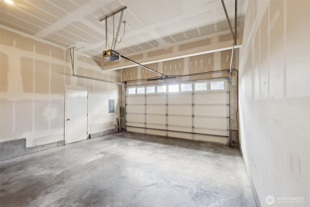 18231 2nd Pl W Unit A, Bothell, WA 98012 - garage with electric panel and a garage door opener