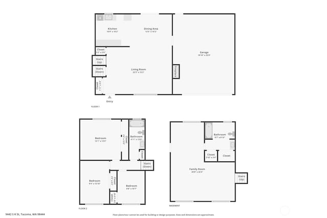 9442 S K St, Tacoma, WA 98444 - view of room layout