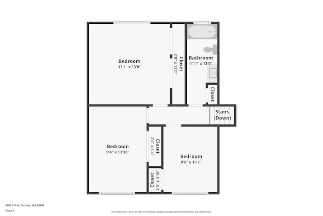 9442 S K St, Tacoma, WA 98444 - view of floor plan / room layout