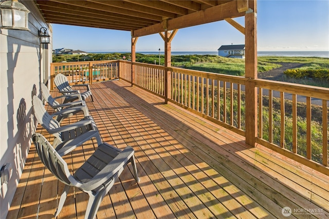 612 Dune Crest Loop, Westport, WA 98595 - wooden deck featuring a water view