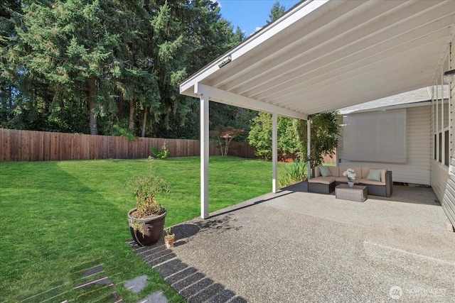 2420 Forest Ridge Dr SE, Auburn, WA 98002 - fenced backyard featuring a patio and outdoor lounge area