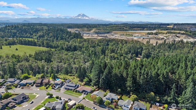 2420 Forest Ridge Dr SE, Auburn, WA 98002 - aerial view of property's location with a mountain backdrop and nearby suburban area