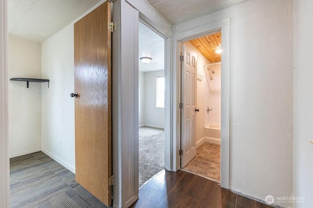 3800 Sleater Kinny Rd NE Unit 13, Olympia, WA 98506 - hall with carpet floors and wood finished floors