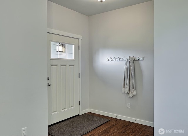 3606 Tree Farm Ct, Bellingham, WA 98226 - entryway featuring dark wood-type flooring and baseboards