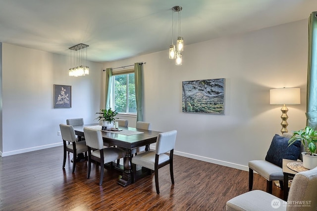 3606 Tree Farm Ct, Bellingham, WA 98226 - dining room with dark wood-type flooring and a chandelier
