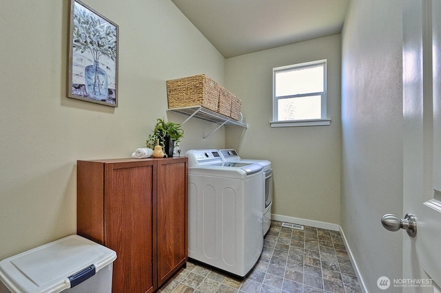 3606 Tree Farm Ct, Bellingham, WA 98226 - washroom with separate washer and dryer and stone finish flooring