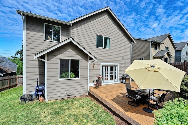3606 Tree Farm Ct, Bellingham, WA 98226 - back of house with a wooden deck and french doors