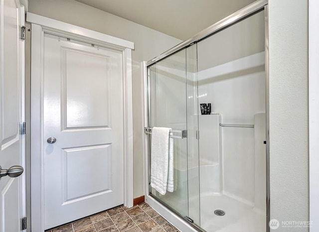 3606 Tree Farm Ct, Bellingham, WA 98226 - full bath with a shower stall and stone finish floors