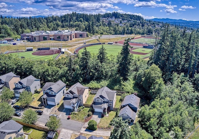 3606 Tree Farm Ct, Bellingham, WA 98226 - aerial overview of property's location with a heavily wooded area and nearby suburban area