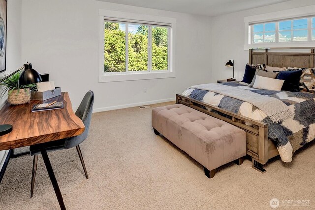 412 15th Ave, Kirkland, WA 98033 - bedroom with light carpet and an office area
