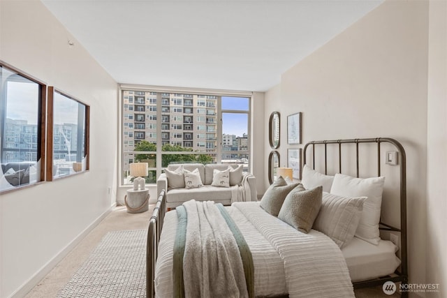 2929 1st Ave Unit 721, Seattle, WA 98121 - bedroom featuring carpet flooring and a city view
