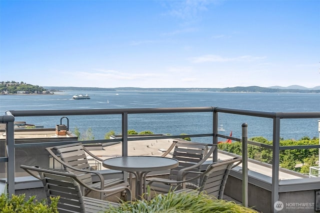 2929 1st Ave Unit 721, Seattle, WA 98121 - balcony featuring a water and mountain view