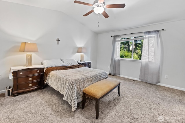 4831 Skylark St NE, Olympia, WA 98516 - carpeted bedroom with vaulted ceiling and ceiling fan
