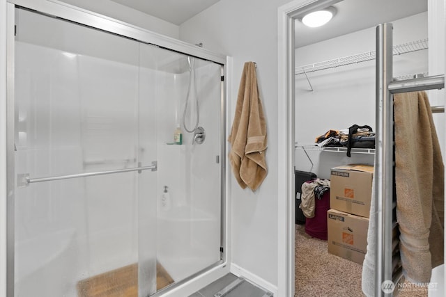4831 Skylark St NE, Olympia, WA 98516 - full bathroom featuring a shower stall and a spacious closet