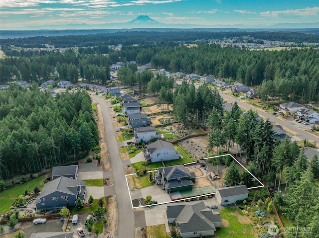 4831 Skylark St NE, Olympia, WA 98516 - aerial view of residential area featuring a heavily wooded area and property boundaries highlighted