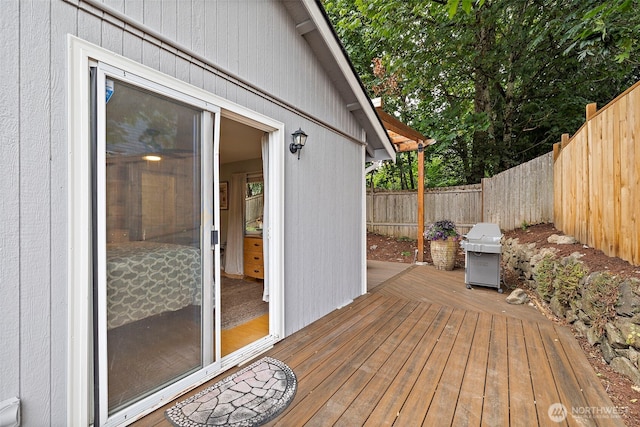 25920 202nd Ave SE, Covington, WA 98042 - wooden deck with a grill and a fenced backyard
