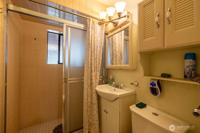 1427 E 3rd St, Port Angeles, WA 98362 - bathroom featuring a shower stall and vanity