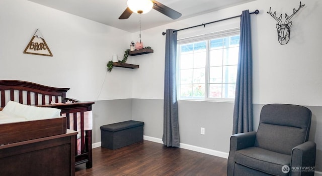 16228 Curry Ct SE, Yelm, WA 98597 - bedroom featuring wood finished floors and a ceiling fan