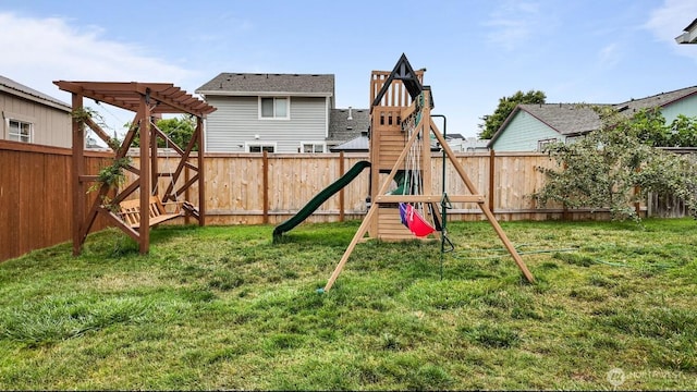 16228 Curry Ct SE, Yelm, WA 98597 - view of play area featuring a fenced backyard