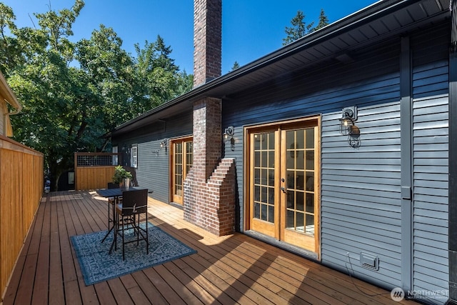 4020 N 34th St, Tacoma, WA 98407 - wooden deck featuring french doors