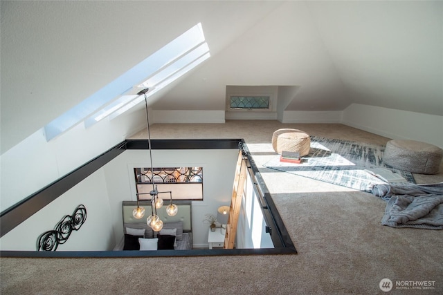 4020 N 34th St, Tacoma, WA 98407 - carpeted bedroom featuring lofted ceiling and a skylight