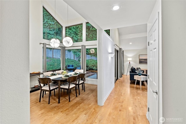 2109 130th Pl SE, Bellevue, WA 98005 - dining area featuring light wood finished floors and recessed lighting