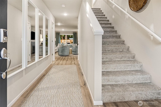 2926 6th Ave NE Unit 25, Olympia, WA 98506 - stairs featuring wood finished floors and recessed lighting