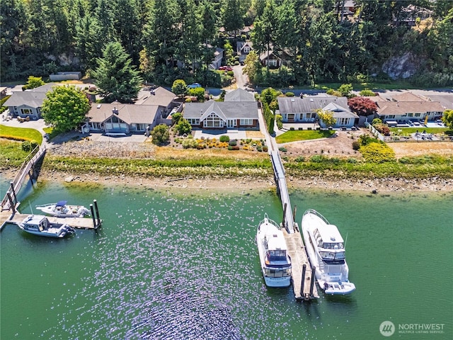 882 Shoshone Dr, La Conner, WA 98257 - dock area featuring a water view and a residential view