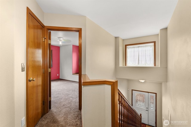 105 Clearview Cir, Chehalis, WA 98532 - hallway featuring an upstairs landing and carpet flooring
