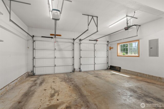 105 Clearview Cir, Chehalis, WA 98532 - garage featuring electric panel and a garage door opener