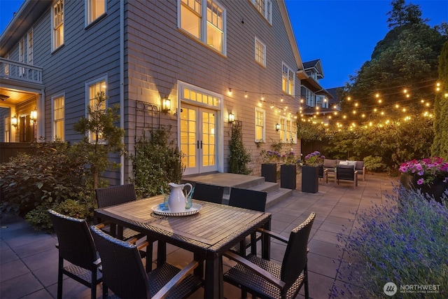 3202 Hunter Blvd S, Seattle, WA 98144 - view of patio / terrace with french doors, outdoor lounge area, and outdoor dining area