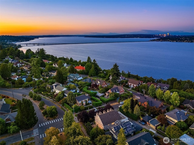 3202 Hunter Blvd S, Seattle, WA 98144 - aerial view at dusk of a water view and a residential view