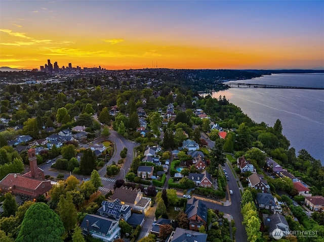 3202 Hunter Blvd S, Seattle, WA 98144 - aerial view of residential area with a large body of water and a notable bridge