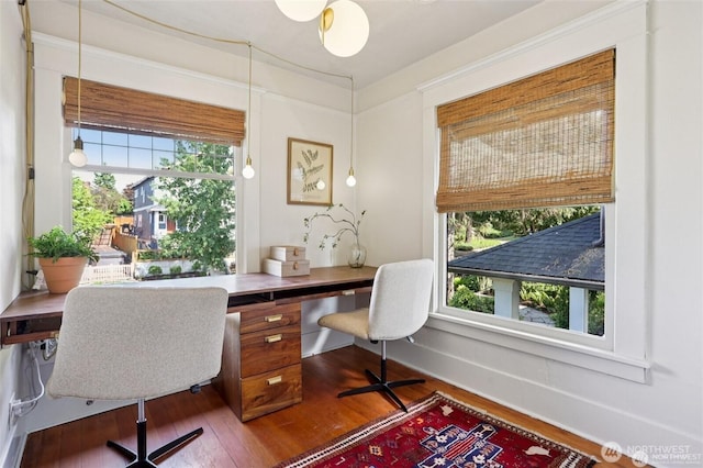 2233 2nd Ave W, Seattle, WA 98119 - office area featuring hardwood / wood-style floors and healthy amount of natural light