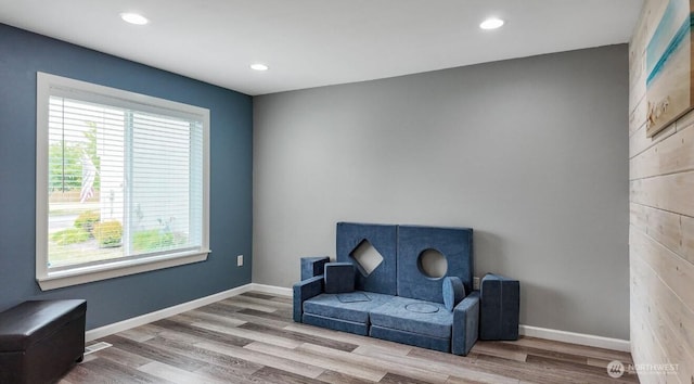 16223 Birkland St SE, Yelm, WA 98597 - sitting room featuring plenty of natural light, wood finished floors, and recessed lighting
