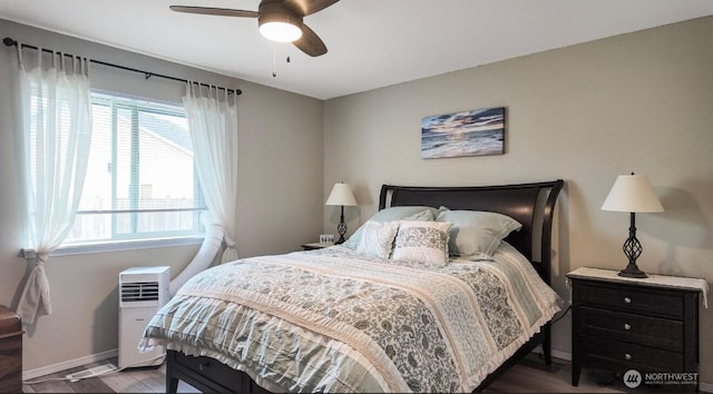 16223 Birkland St SE, Yelm, WA 98597 - bedroom with wood finished floors and a ceiling fan