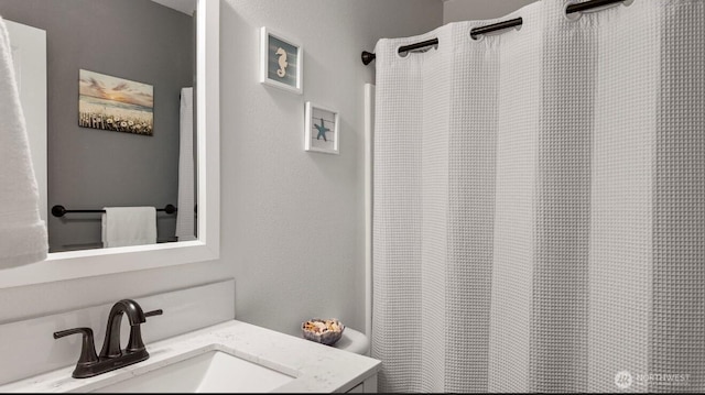 16223 Birkland St SE, Yelm, WA 98597 - full bathroom featuring vanity and a shower with shower curtain