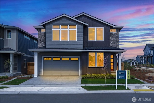 20625 153rd St E, Bonney Lake, WA 98391 - contemporary house with an attached garage and driveway