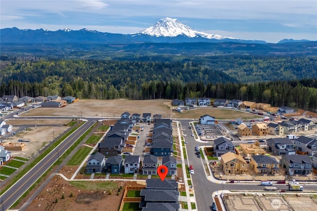 20625 153rd St E, Bonney Lake, WA 98391 - aerial view of residential area featuring mountains