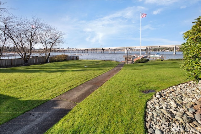 2501 Canterbury Ln E Unit 221, Seattle, WA 98112 - view of yard with a water view, a boat dock, and boat lift