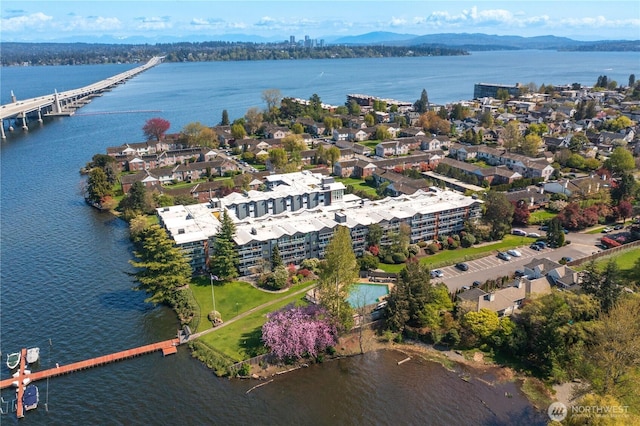 2501 Canterbury Ln E Unit 221, Seattle, WA 98112 - aerial view of a notable bridge and a water and mountain view
