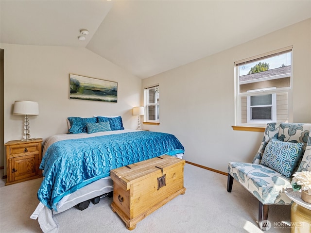 11403 SE 171st St, Renton, WA 98055 - carpeted bedroom with lofted ceiling and baseboards