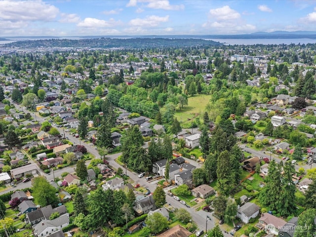 9015 Dibble Ave NW Unit B, Seattle, WA 98117 - aerial view of property and surrounding area with a nearby body of water and nearby suburban area