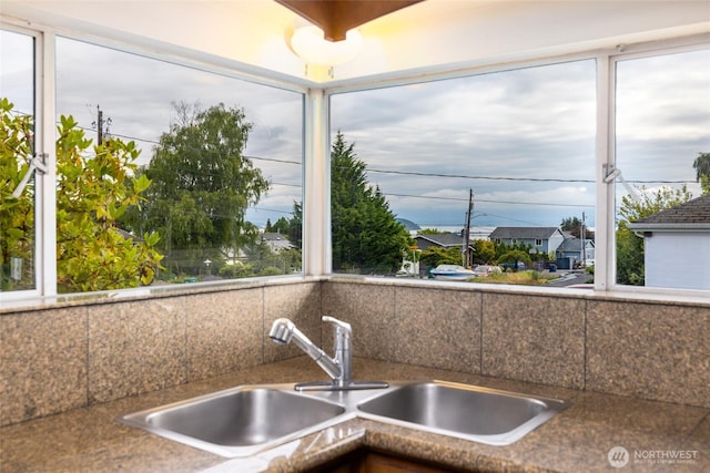 1411 38th St, Anacortes, WA 98221 - kitchen view of a sink and decorative backsplash