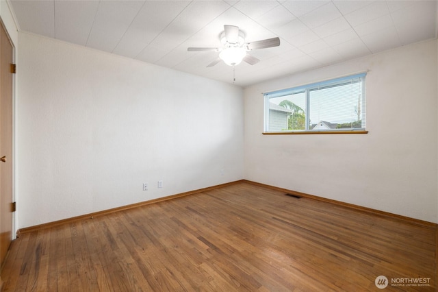 1411 38th St, Anacortes, WA 98221 - spare room featuring hardwood / wood-style floors and ceiling fan