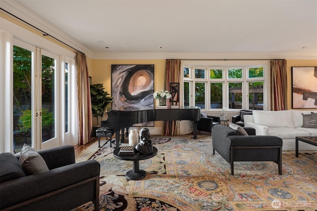1617 Federal Ave E, Seattle, WA 98102 - living area featuring crown molding and wood finished floors