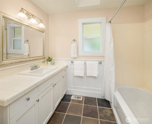 108 151st Pl SE, Lynnwood, WA 98087 - full bath with vanity and shower / bath combo with shower curtain