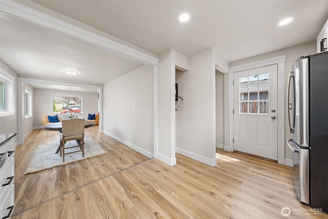 6416 S Huson St, Tacoma, WA 98409 - dining space with light wood finished floors, plenty of natural light, and recessed lighting