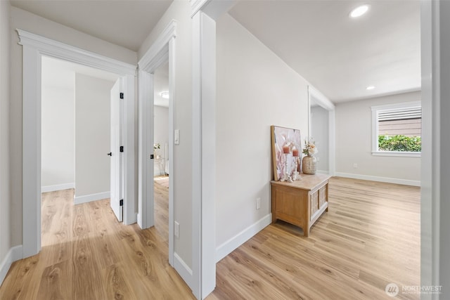 6416 S Huson St, Tacoma, WA 98409 - hall featuring light wood-type flooring and recessed lighting